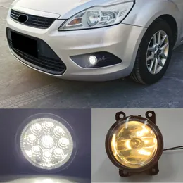 Fog Lights For Ford Focus 2 MK2 2009 2010 2011 LED Fog Light Headlight Fog Lamp Cover Grille Bezel Harness Switch Kit