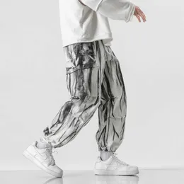 Streetwear Mens Calças de Carga Japonesa Estilo Jogador Sweatpants Man 2021 Loose Multi Pocket Hip Hop Moda Casual Masculino Calças Y0927