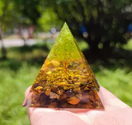pyramid Ametist Livets träd Orgone Nyhetsobjekt Energiläkning Kristallsten Obsidiansfär Turkos Chakra Meditation
