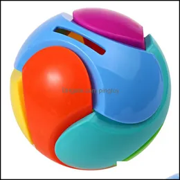 Puzzles Games Prezent Prezent Zgromadzenie Jigsaw Colorf Round Ball Piggy Bank Design 3D Puzze Intelektualne Zabawki dla dzieci Drop del