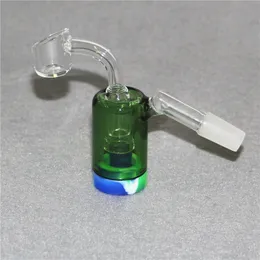 Hookahs 45 90-Grad-Glas-Rückgewinnungs-Aschefänger, handgefertigt mit 4-mm-Quarz-Banger-Nägeln und 5-ml-Silikonbehältern für Dab-Rigs-Bongs