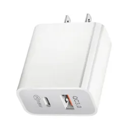 20W USB Fast Charger PD Type C Quick Charge Charge Charger EU/US PLUD ADAPTER لـ iPhone XIAOMI SAMSUNG HUAWEI USB C Charger Actrgers Universal