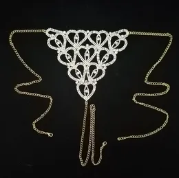 Göbek Jewelrybelly Zincirleri Seksi Kalp Şeklinde Rhinestone Bling Bling Kristal İç Çamaşır Takı Kadınlar İçin Bel Zinciri Büyüleyici Damla