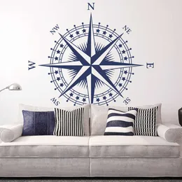 Yoyoyu Art Plakat Vinyl Naklejka Ścienna Muraux Morski Compass Rose Wyszukiwanie Naklejka Ścienna Sypialnia Dekoracji Domu ZX149 210705