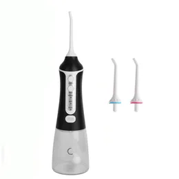 Oral Irrigator Personal Water Flosser Black 300ml IPX8 Waterproof High Pressure Dental Cleaner And Massager