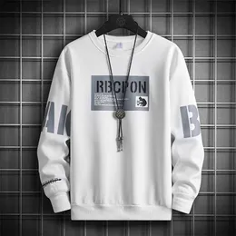 Höst män hoodies mode mens casual hajuku sweatshirt hip hop brev tryckt manlig lös hoody pullover kläder 211014