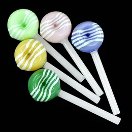 Lollipop glass hand pipe smoking pipes portable tiny spoon smoke accessories and fittings different color optional