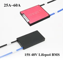 15S 48V LIFPO4 Board Protection Board com uma função equilibrada da carga de alta potência 60A e descarga 15s módulos PCB BMS
