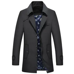 Thoshineブランド春夏男性トレンチショートスタイル薄型高品質ボタン男性ファッションアウタージャケットプラスサイズ7xL 210819