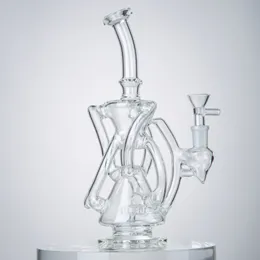 7 Rurki Szklane Bongs Hookahs Klein Bong Prysznic Perc 5mm Gruby Suchy Zioła Cyklon Dab Rig Clear Rury palenia Spinning Pipes Water Rury Recyklingu Ratunki Oil