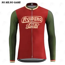 2021 novo clássico retrô ciclismo jersey pro equipe homens manga longa estrada bicicleta desgaste roupas verão fino / inverno velo bicicleta roupas h1020