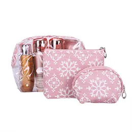 Women Cosmetic Bag Soft Snowflake Make Up Storage Pads Toiletry Package Travel Makeup Organizer Pouch Beauty Case 2021 Bags & Cases