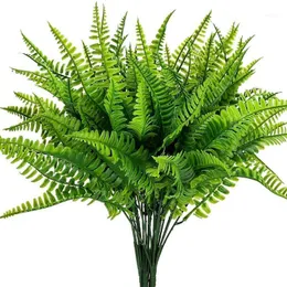 Sztuczne Boston Fern Rośliny Krzak Krzewy Greenery Do Domu Plastikowe Office Office Decor1