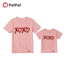 Arrival Valentine's Day Series Pink T-shirts for Mom and Me 210528