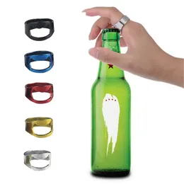 22MM Tragbare Mini Ring Bier Flasche Opener Küche Bar Werkzeuge Edelstahl Finger Ring-form Flaschen Biere Kappe öffnung Entferner