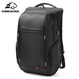 Kingsons 15-Zoll-Laptop-Rucksäcke USB-Aufladung Anti-Diebstahl-Rucksack Männer Reiserucksack Wasserabweisende Schultaschen Männliche Mochila 210929