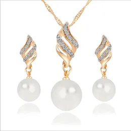 I monili a spirale artificiali dell'orecchino delle collane della perla hanno regolato la collana degli orecchini del regalo delle donne di modo GSFS067