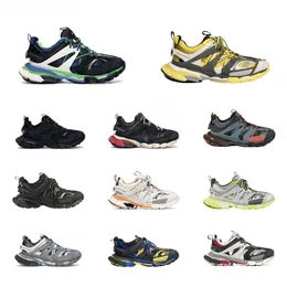 2021 Autentiska Män Damer Spår 3.0 Sportskor Joggare Triple S Speed Svarta Outdoor Sneakers Gröna Mode Sneakers 18ss Med Originalkartong