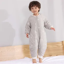 赤ちゃん寝袋かわいい花プリント幼児スリーウェアウォークプレイパジャマ2.5トグ厚い冬は暖かいSleepSack 1-4年220209