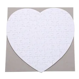 Heart Shaped Sublimation Blanks Pussel Jigsaw Puzzle DIY Pussel Värme Pressöverföring Hantverk Blank Pussel Sublimation Pussel Blanketter