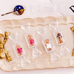 キャンディーシェイプの透明な化粧収納ボックスミニポータブルイヤリングリングジュエリーバッグ旅行化粧品ケースオーガナイザーボックス