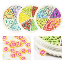 Spring Summer Flowers Nail Glitter Flakes Sequin Clay Slices Colourful Soft Paillette Manicure 3D Nail's DIY Decorations