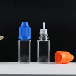 Sqaure Plastic Dropper Bottle 10ml Square E-Liquid Essential Oil Container