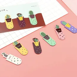 Bookmark Creative 1 Set Student Fresh Cactus Magnetic Bookmarks Of Page Stationery School Office Kids Gift Supply Pocket