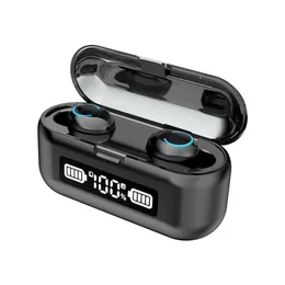 F9-43B TWS Bluetooth 5.0 Drahtlose Kopfhörer Ohrhörer 9D Stereo Sport Wasserdichter Kopfhörer Touch Control Headset Ohrhörer Digitalanzeige mit Verpackung