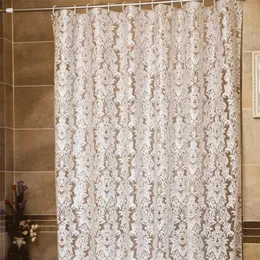 Moda Maroko Peva Curtain Home Prysznic Wodoodporna Łazienka Hak Kwiatowy Drukuj Europa 211116