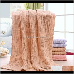 Swaddling Nursery Baby Kids Maternity Drop Leverans 2021 6 Lager Blankets Född Muslin Swaddle Baby Bedding Custom Blanket Coupture Bebe Em