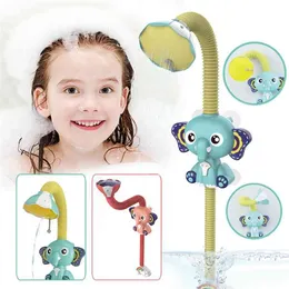 Baby Bath Toys Water Game Electric Duck Elephant Spray for Kids Outside Pool Bathtub Sprinkler 210712