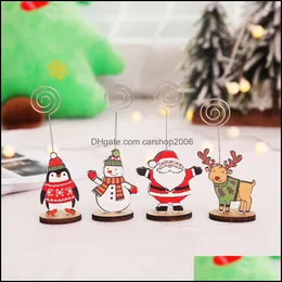 Christmas Decorations Festive & Party Supplies Home Garden Decorative Place Memo Card Holder Wedding Banquet Table Number Holders Mes Folder