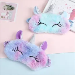 Kids 'Sunblock Sleep Maska Naturalne Sleeping Oko Osłona Cień Patch Dzieci Soft Portable Unicorn Blindfold Travel Eyepatch 918 V2