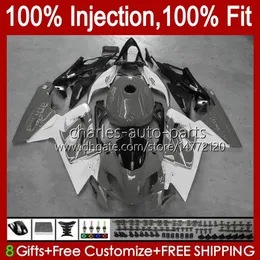 Injection Body For Aprilia RS4 RS-125 RSV RS 125 RR 125RR 06-11 34No.42 RSV-125 RSV125 Grey white RS125 R 06 07 08 09 10 11 RSV125RR 2006 2007 2008 2009 2010 2011 Fairings