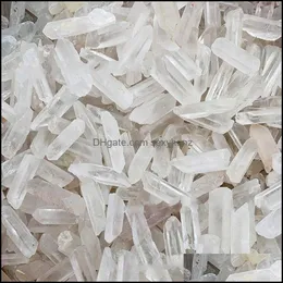 Loose Gemstones Jewelry Natural Rough Healing Crystals Jewellery White Crystal Column Mineral Crystalloid Transparent Stone Bar 6 5Ey J2B Dr