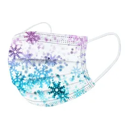 Spun lace snowflake gradient printing mask three-layer protective filter melt blown cloth adult disposable masks