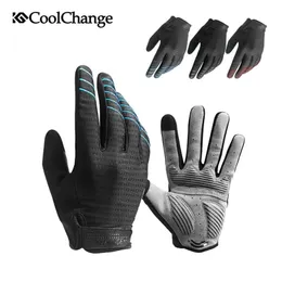 CoolChange Cycling Gloves Sponge Pad Long Finger Sport Touch Screen Bike Shockproof Motorcycle Man Woman Bicycle Glove 211124