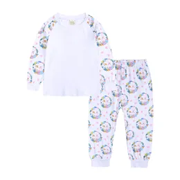 Abbigliamento da casa per bambini Abbigliamento Pigiama per bambini Set da ragazzo Ragazza da notte Abito da notte in cotone Abbigliamento da notte Abbigliamento manica lunga 2-16 anni