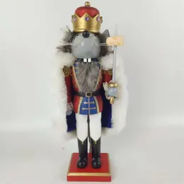 16/26 / 38 cm Drewniane Dokrętki Lalki Żołnierz Kształt Dekoracji Wisiorek Rok Choinki Ornament Urodziny Gift Mouse King 211104