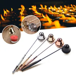 50pcs Stainless Steel Candle Flame Snuffer Wick Trimmer Tool Bell Shape Extinguish Candles Tools 20*3.8cm Multi Colour Put Out Fire DHL/FedEx Delivery