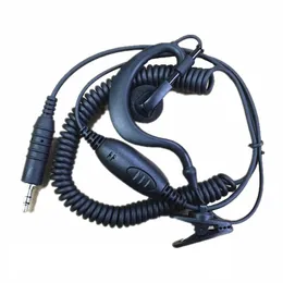 3.5mm Jack G Shape Earhook Zestaw słuchawkowy Krzywa Elastyczny Słuchawki Earpiece W / Mic PTT dla Motorola Visar Dwukierunkowe Radio Walkie Talkie