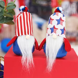 家の装飾室のパーティーの装飾Kawaiiアメリカの独立記念日の小人の顔の無い人形の装飾工芸品