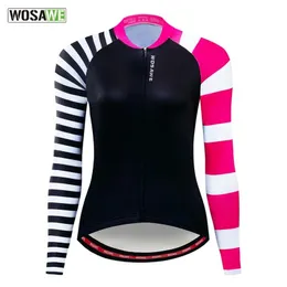 Chaquetas de carreras WOSAWE S-XL Jersey de ciclismo para mujer Ropa de manga larga Transpirable Ciclo de secado rápido Bicicleta de montaña