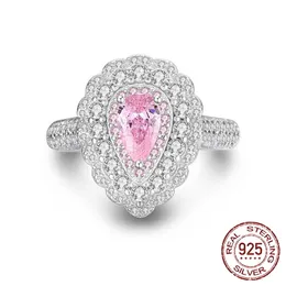 5 * 8mm Pink Diamond Pierścionki Kolorowe Cyrkon Konia Oczy oliwkowa przesadzona kobieta biżuteria J-203