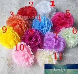 100pcs 9 cm sztuczny goździk jedwabny kwiat DIY Dekoracja ślubna kwiaty kwiaty ścianne bukiet robienie piłki