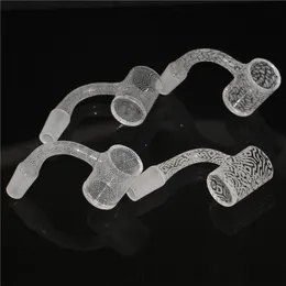 20pcs Smoking Fully Weld Sandblasted Quartz Nails Terp Slurper Bangers 14mm male joint concentrate dab straw silicone pipes nectar glass bowls DHL