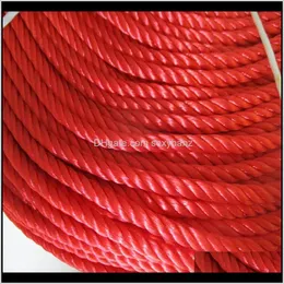 Roupa de fios Tecido entrega entrega 2021 Red Nylon Rope Anunciando Decoração de Jardinagem Embalagem de Embalagem Roupas de Secagem Quilt Twiste