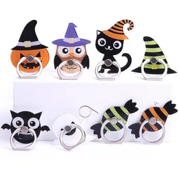Universal Mobile Phone Holder Halloween Series cellPhone Ring Holders Owl Bat Phone Stand Finger Ring Bracket Table Support for iPhone
