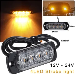 1/2/4X 12V 24V LED Lampeggiante Luce Stroboscopica Lampada Di Allarme Di Emergenza Rotonda Rotante Tetto Segnale Di Avvertimento Lampada Flash Faro Per Camion RV